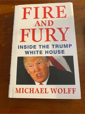 Chronicle Books Fire and Fury Hardcover Book - Red, White, Blue